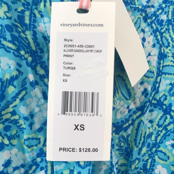 NWT Vineyard Vines XS Cover Up Dress sand dollar - Picture 8 of 8